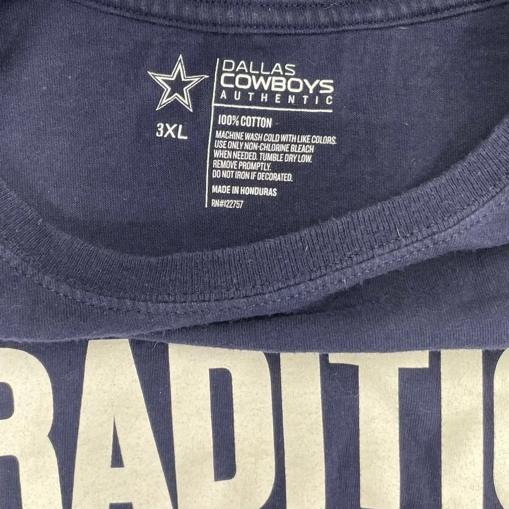 (2) Dallas Cowboys NFL 3XL Tshirt AOP Notion Stats & Tradition Excellence XXL‎